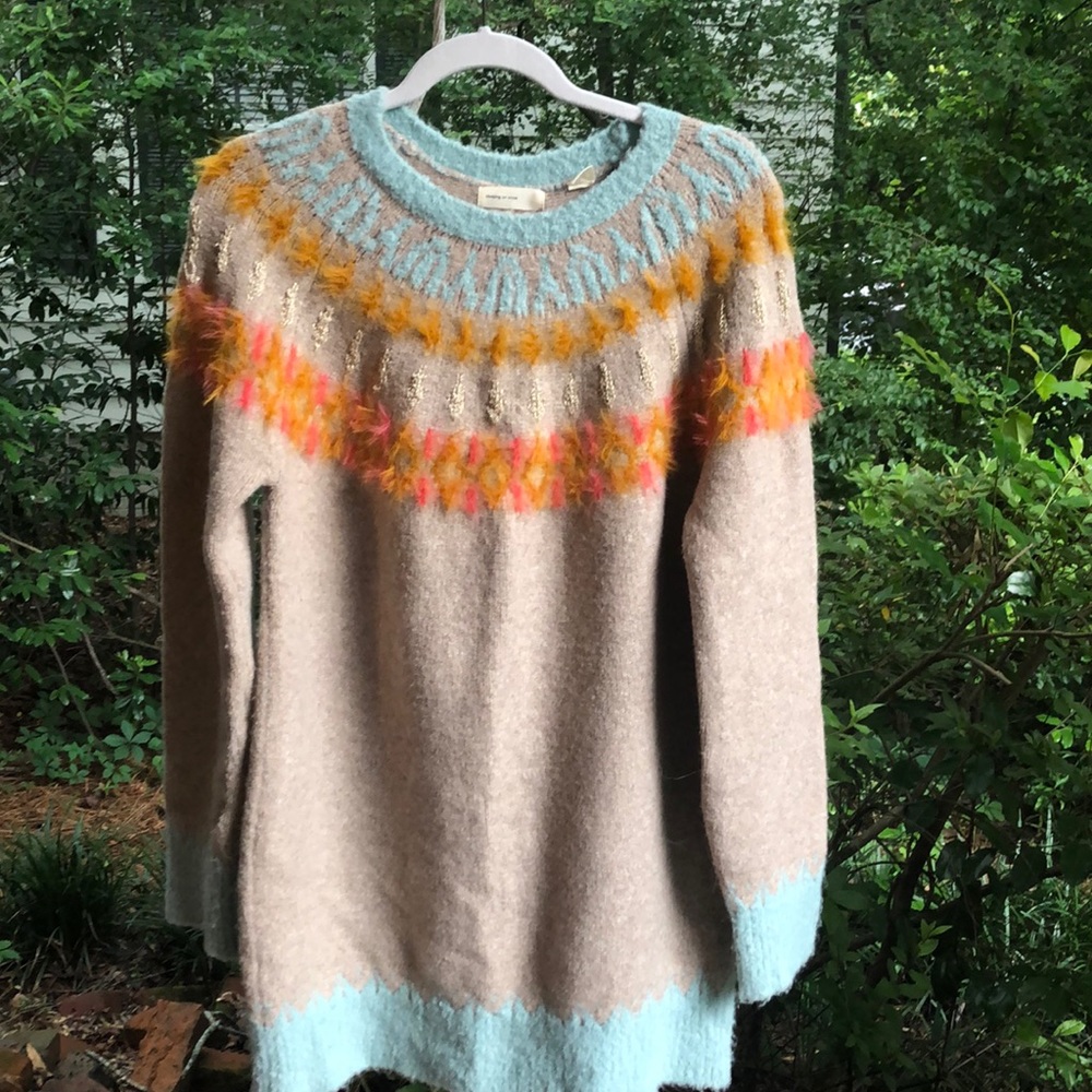 Anthropologie sleeping in snow sweater